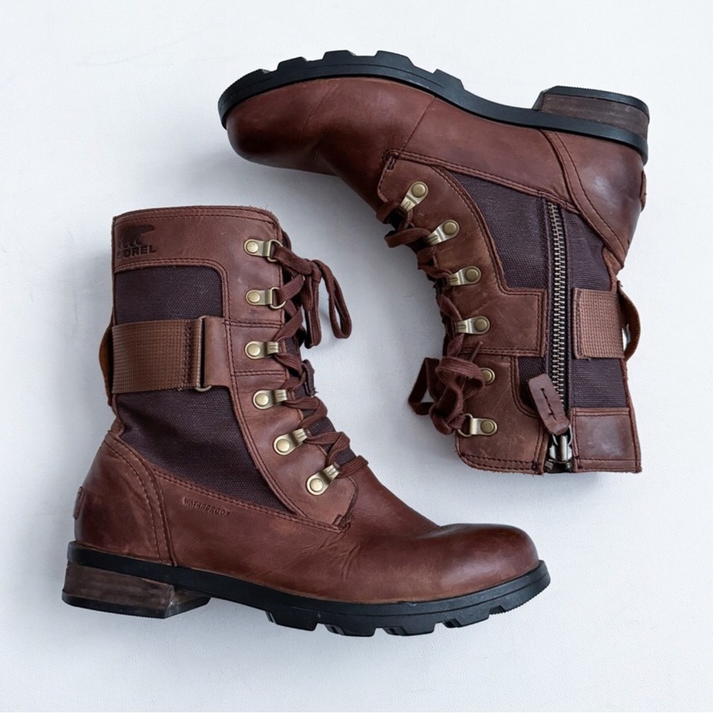 Sorel Leather Lace up boots 🥾